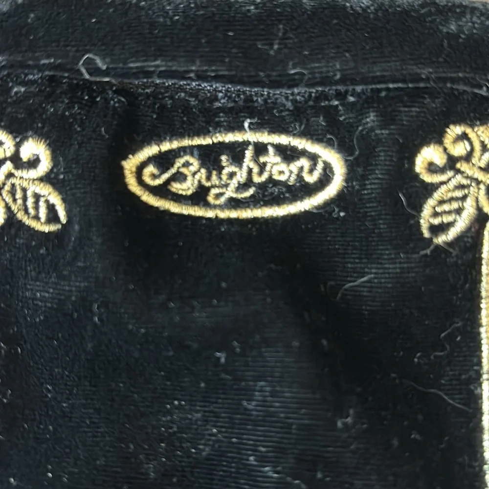 Brighton Black Velvet‎ Dust Bag Gold Embroidery